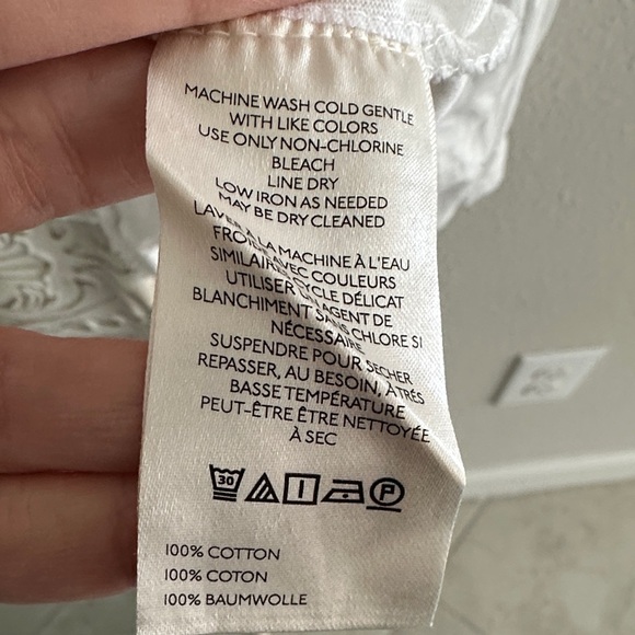 Anthropologie White Long Sleeve Top - Picture 2 of 4